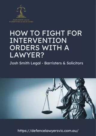 How to Fight for Intervention Orders With a Lawyer