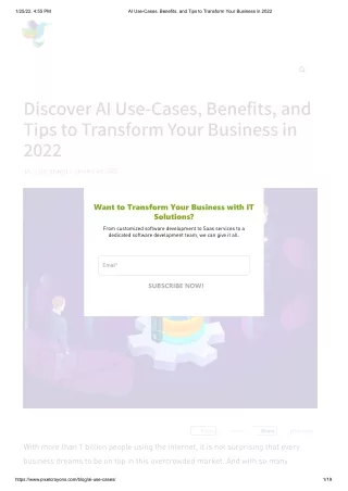AI Use-Cases, Benefits, and Tips to Transform Your Business in 2022