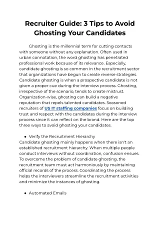 Recruiter Guide_ 3 Tips to Avoid Ghosting Your Candidates