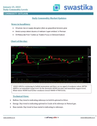 january 25 2022 daily commodity levels