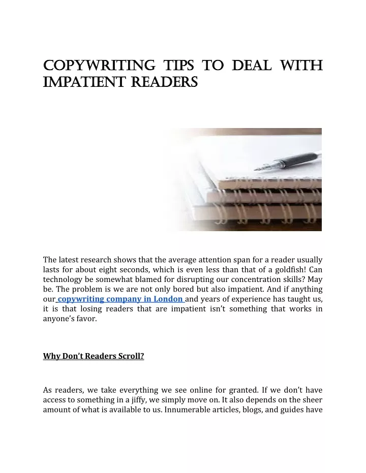 copywriting tips to deal with copywriting tips