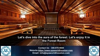 Let’s dive into the aura of the forest_ Let’s enjoy it in the Forest Room
