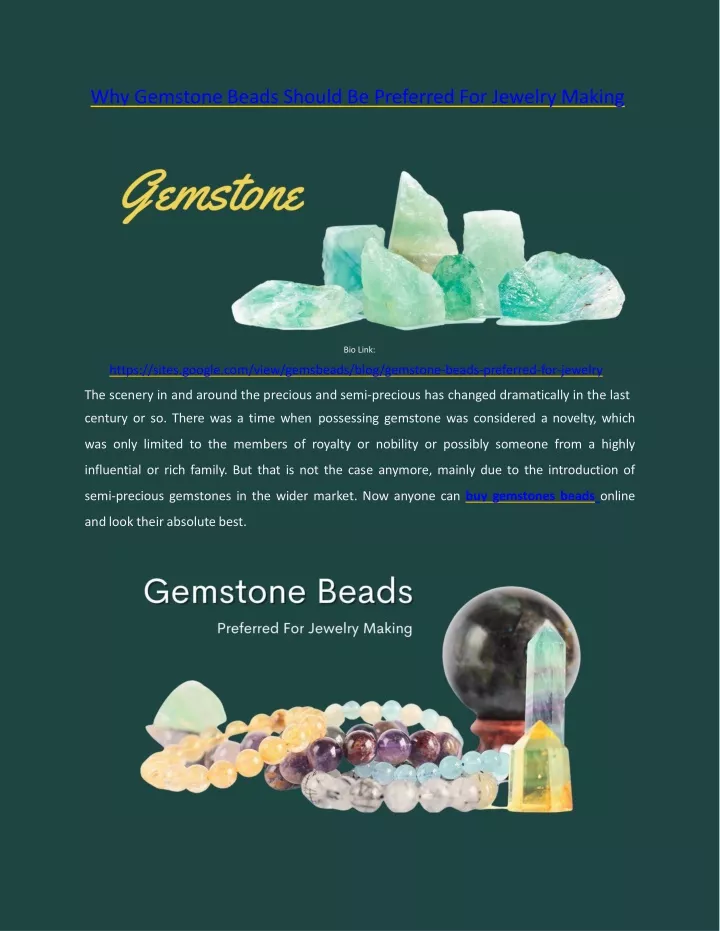why gemstone beads should be preferred