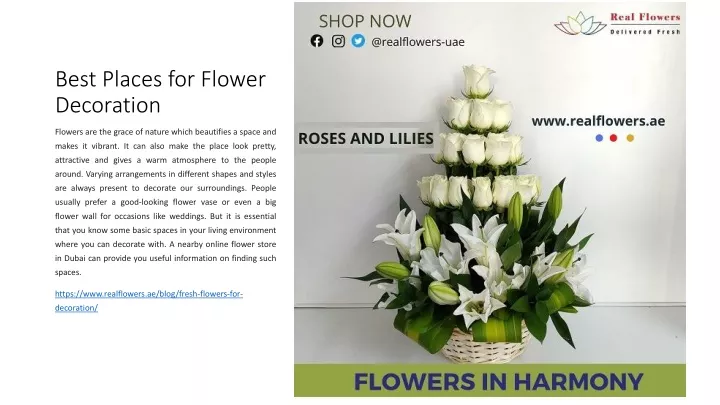 best places for flower decoration