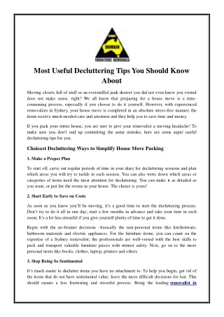 most useful decluttering tips you should know