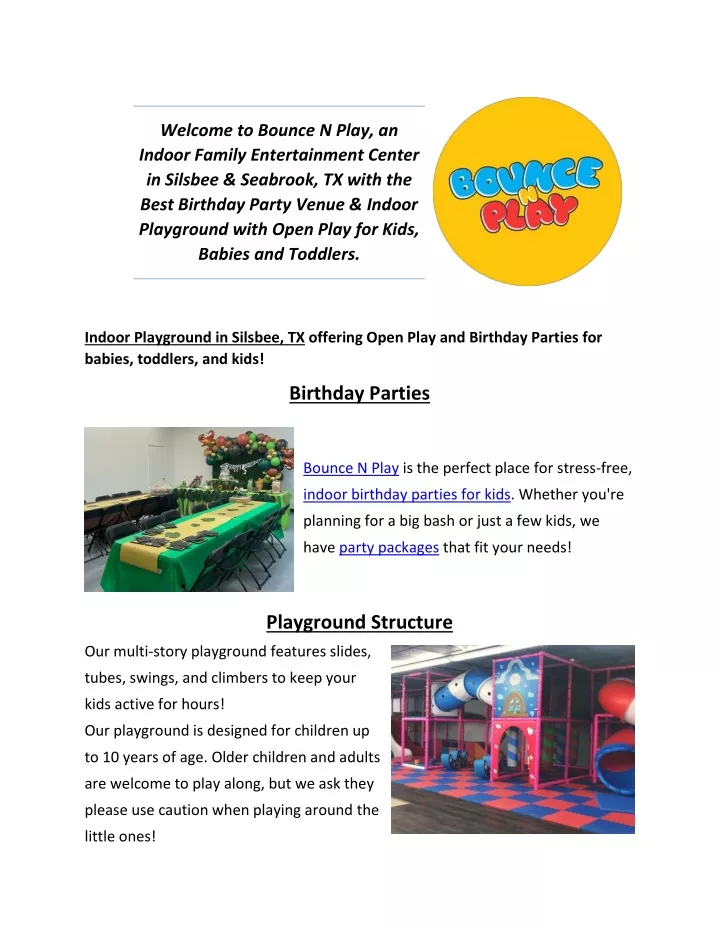 welcome to bounce n play an indoor family