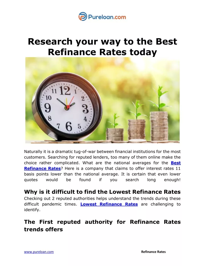 research your way to the best refinance rates