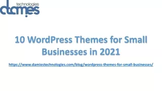 10 WordPress Themes for Small Businesses in 2021