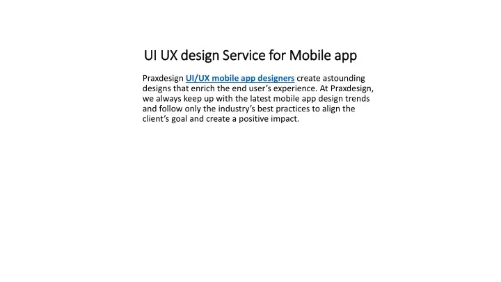 ui ux design service for mobile app