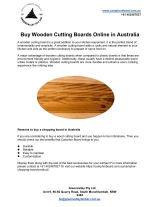 Buy Wooden Cutting Boards Online in Australia