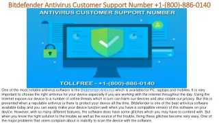 bitdefender antivirus customer support number 1 800 886 0140