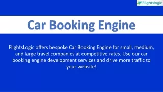 Car Booking Engine