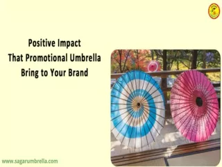Positive Impact That Promotional Umbrella Bring to Your Brand