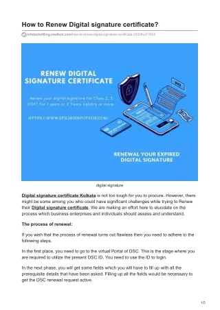 how to renew digital signature certificate