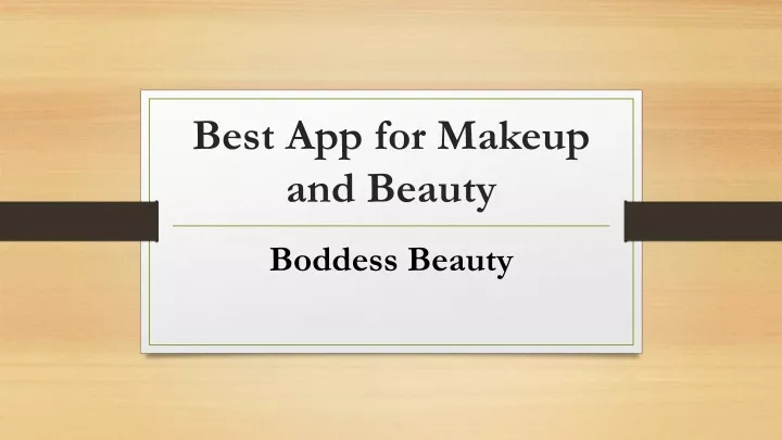 best app for makeup and beauty