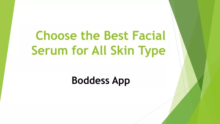 choose the best facial serum for all skin type