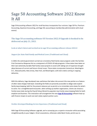 sage 50 accounting software 2022 know it all