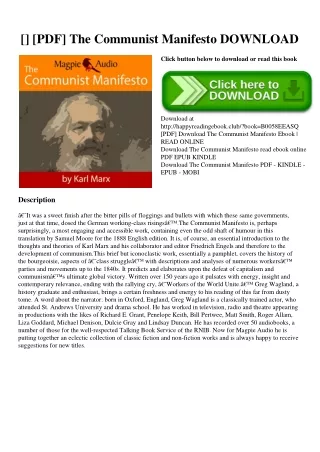 [DOWNLOADPDF] [PDF] The Communist Manifesto DOWNLOAD
