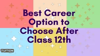 best career option to choose after class 12th
