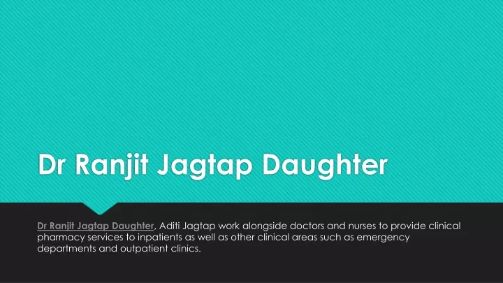 dr ranjit jagtap daughter