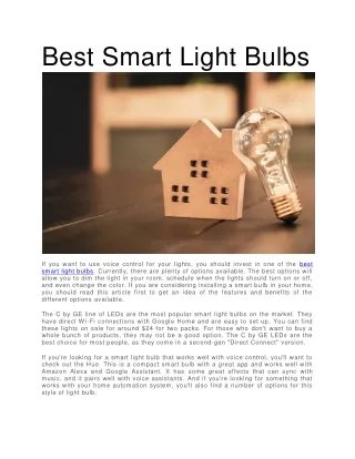 Best Smart Light Bulbs