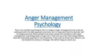 Anger Management Psychology