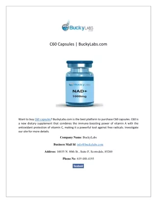 C60 Capsules | BuckyLabs.com