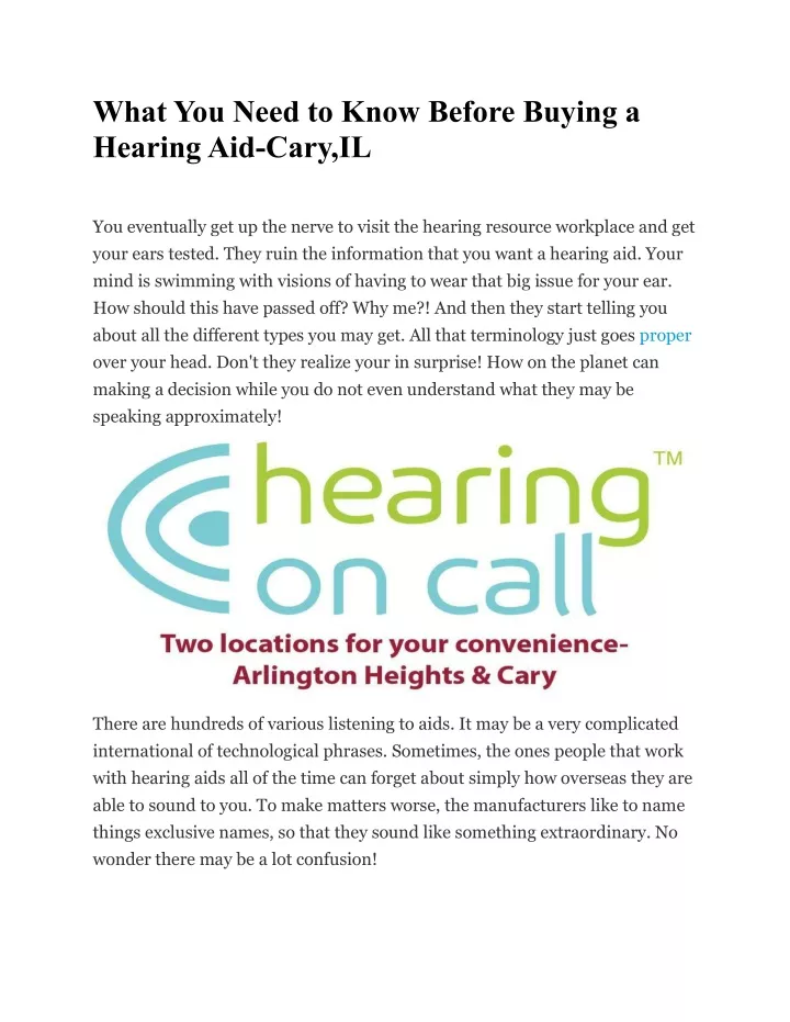 what you need to know before buying a hearing