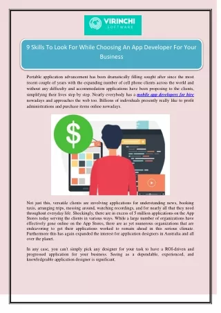 9 Skills To Look For While Choosing An App Developer For Your Business