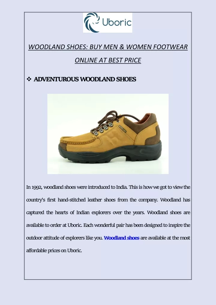 presentation on woodland shoes
