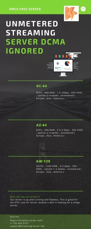 Unmetered Streaming Server DCMA Ignored