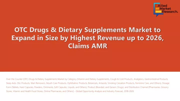 otc drugs dietary supplements market to expand