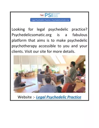 Legal Psychedelic Practice  Psychedelicsomatic.org