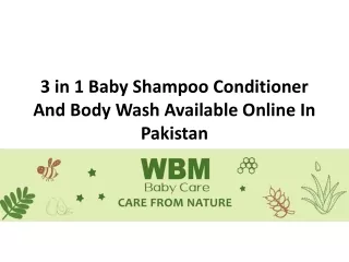 3 in 1 baby shampoo conditioner and body wash available online in pakistan