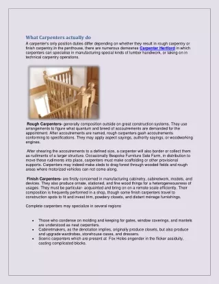 what carpenters actually do a carpenter s only