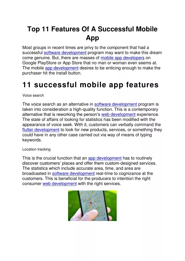 top 11 features of a successful mobile app