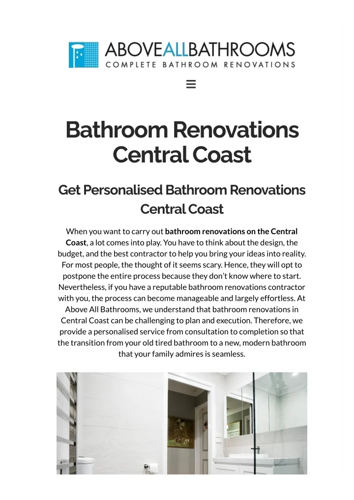 PPT - Bathroom Renovations North Shore PowerPoint Presentation, free ...