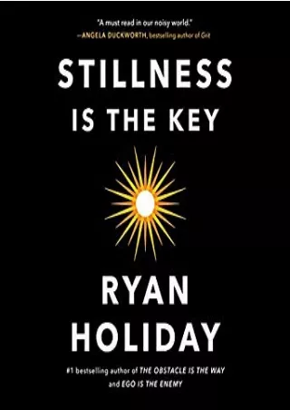 epub download Stillness Is the Key Full