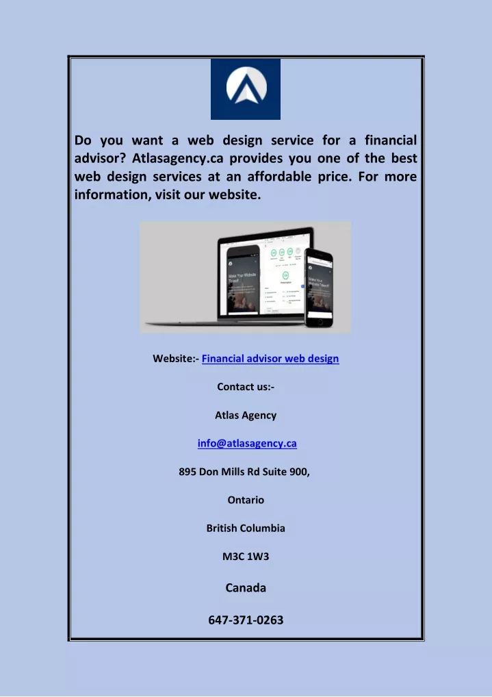 do you want a web design service for a financial