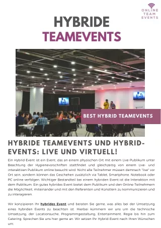 Genießen Sie Hybrid-Events mit Online-Teamevents