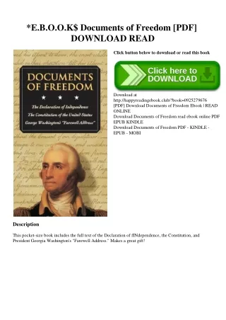 E.B.O.O.K$ Documents of Freedom [PDF] DOWNLOAD READ