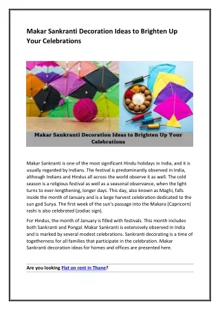 makar sankranti decoration ideas to brighten