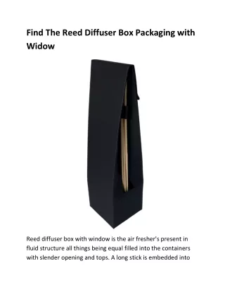 Find The Reed Diffuser Box Packaging with Widow
