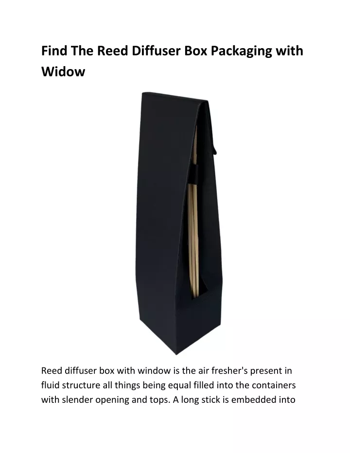 find the reed diffuser box packaging with widow