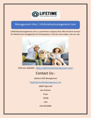 management hoa Management Hoa | Lifetimehoamanagement.com
