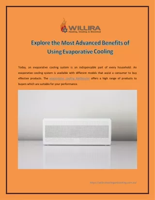 Explore the Most Advanced Benefits of Using Evaporative Cooling