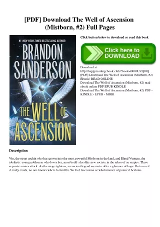 [PDF] Download The Well of Ascension (Mistborn  #2) Full Pages