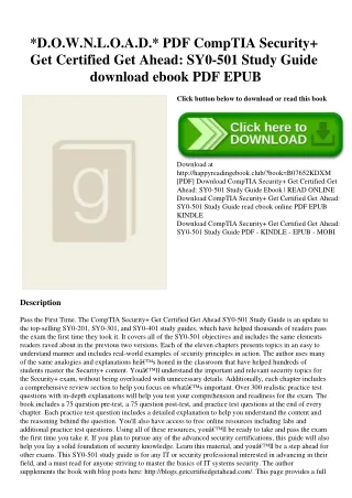 D.O.W.N.L.O.A.D. PDF CompTIA Security  Get Certified Get Ahead SY0-501 Study Guide download ebook PDF EPUB
