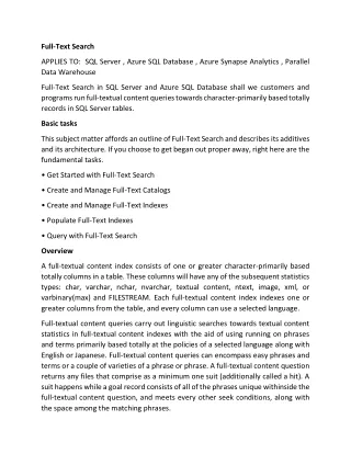 full text search