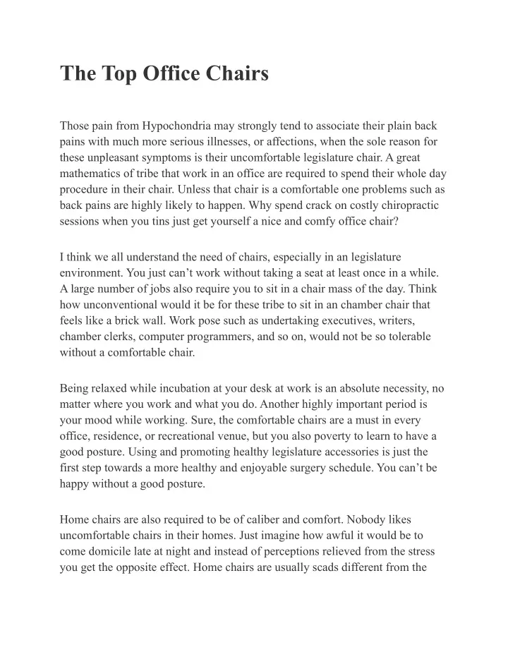 the top office chairs
